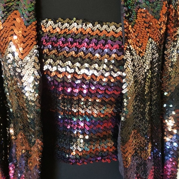Sequin jacket with strapless top - Small - Picture 3 of 4